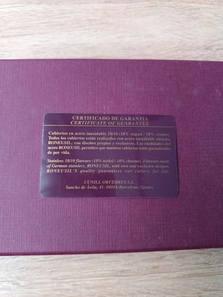 Cunill cubiertos bebé acero inoxidable