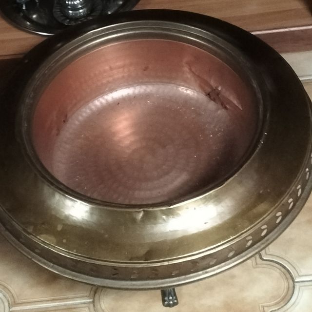 Braciere vintage ottone/rame