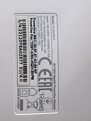 PLC TP-Link TLPA7017 AV1000 pareja