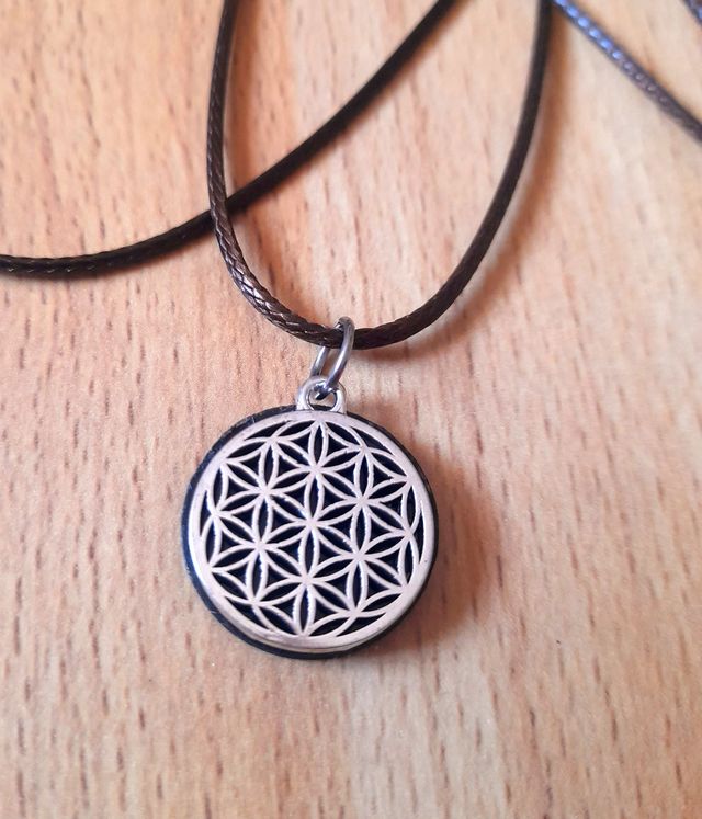 colgantes de shungit y acero