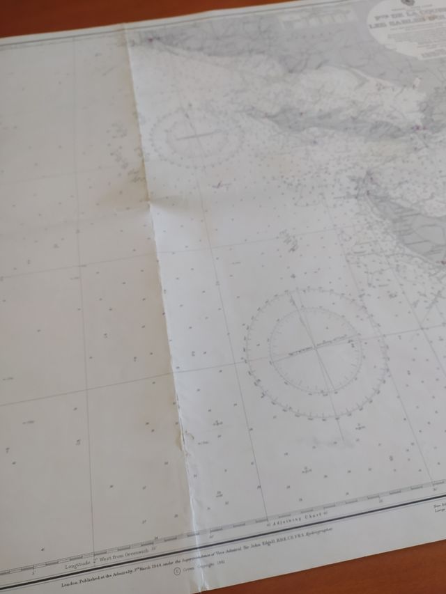 Antiguas cartas de navegación Francesa y Española