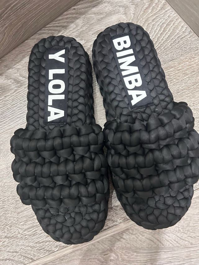 Chancletas Chanclas Negras Bimba Y Lola Sandalias Bimba Y Lola