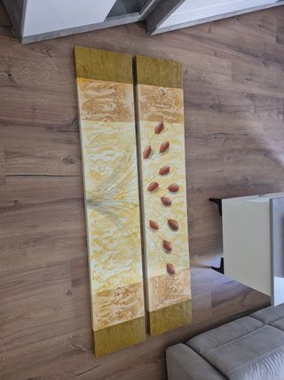 Cuadro 2 piezas - Abstracto beige y marrón