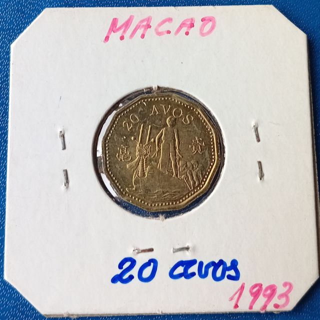 Monedas Macao - 10, 20 y 50 Avos + 1 Pataca