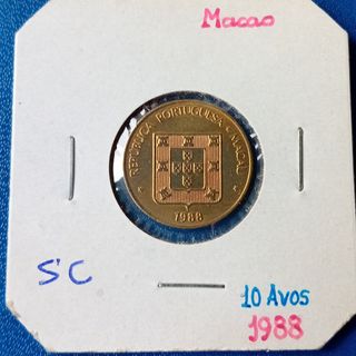 Monete di Macao: 10, 20 e 50 Avos + 1 Pataca