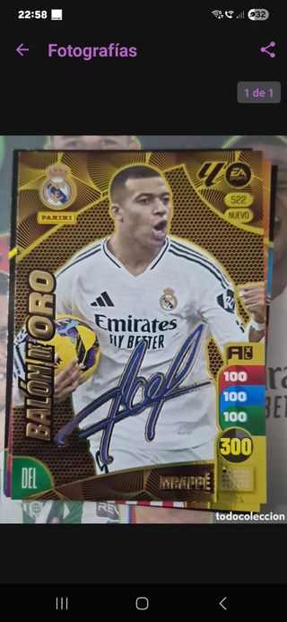 Adrenalyn XL Mbappe Balón Oro