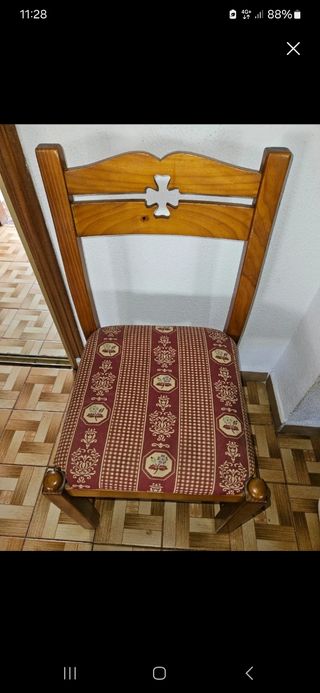 Silla madera estilo rústico