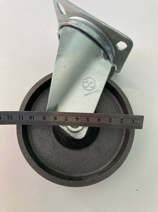 Rueda giratoria acero - 1 ud.