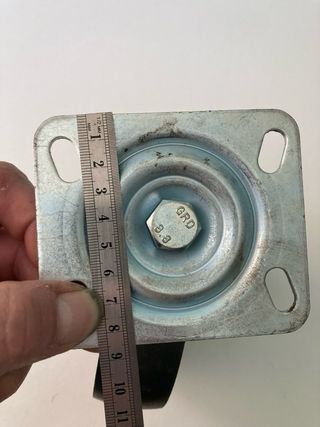 Rueda giratoria acero - 1 ud.