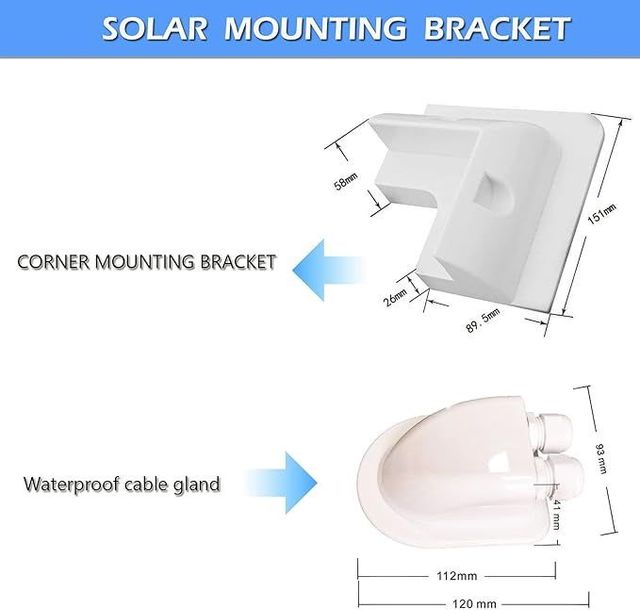 Soportes de panel solar KIT 4 piezas blanco