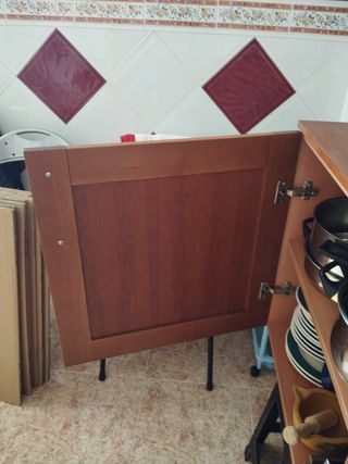 Armario cocina madera marrón