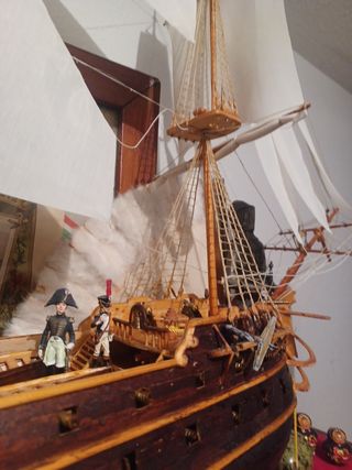 Maqueta Barco Madera Antigua