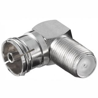 Adaptador de ângulo F fêmea-Coaxial fêmea(10 UND)