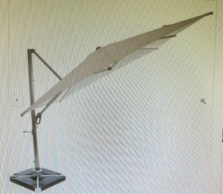 Parasol Aluminio Mykonos blanco 3x3m