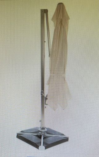 Parasol Aluminio Mykonos blanco 3x3m