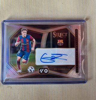 GAVI AUTO AUTOGRAPH FIRMA TOPPS PANINI BARÇA LEAF