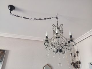 Araña cristal negra - Lámpara techo
