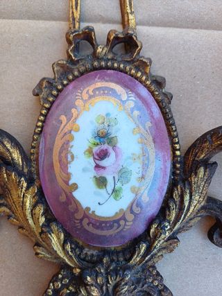 Applique a 2 luci in ottone dorato