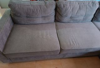 SOFÁ  CHAISE LONGUE GRIS- SEMINUEVO