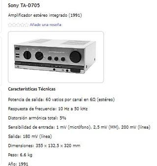 SONY amplificador  LBT-D705 
