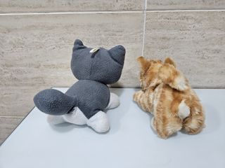 Peluches Gato y Husky Siberiano