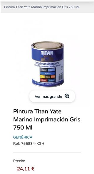 Lote de 2 botes de imprimación Marina de 750 ml