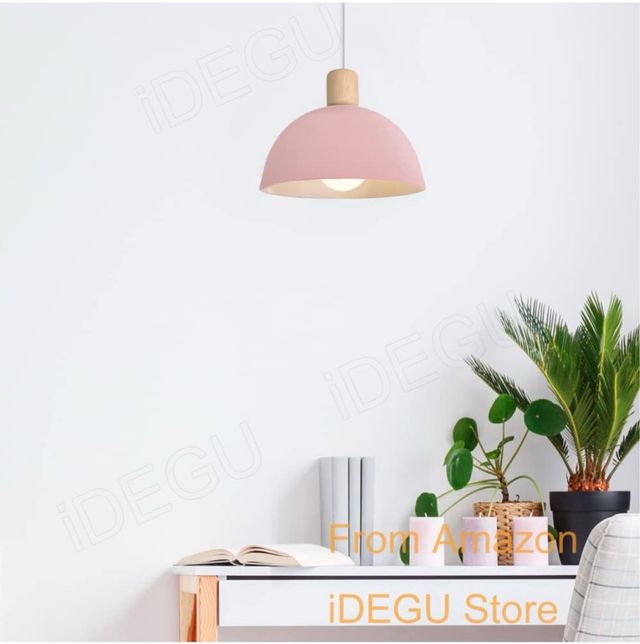 Lámpara colgante rosa moderna
