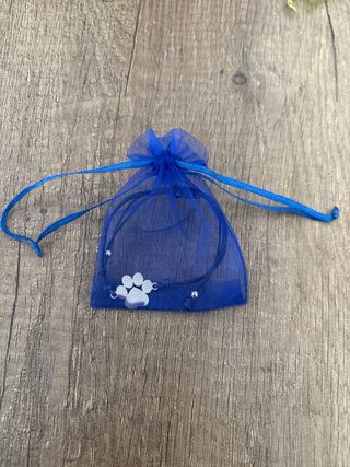 Pulseras huella - negra y azul