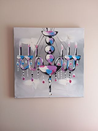 Cuadro lámpara araña moderna