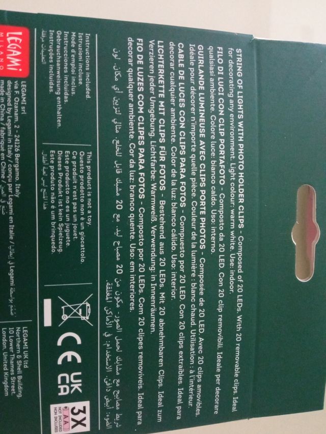 Luci LED Legami con mollette - 2pz scatole