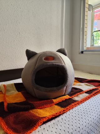 Cama Gato Gris - Acogedora