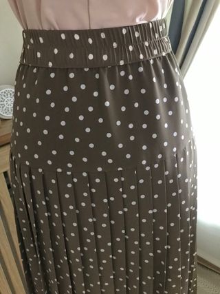 Traje falda lunares vintage .