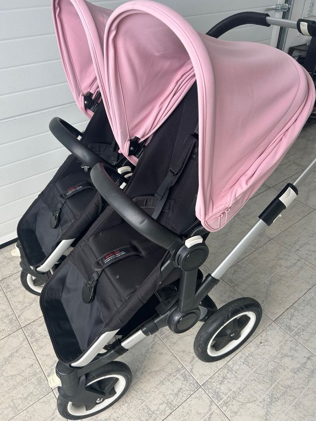 Bugaboo Donkey gemelar rosa