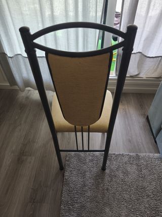 4 Sillas Comedor - Beige y gris