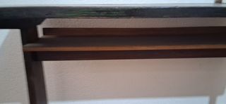 Mesa colegio vintage madera oscura