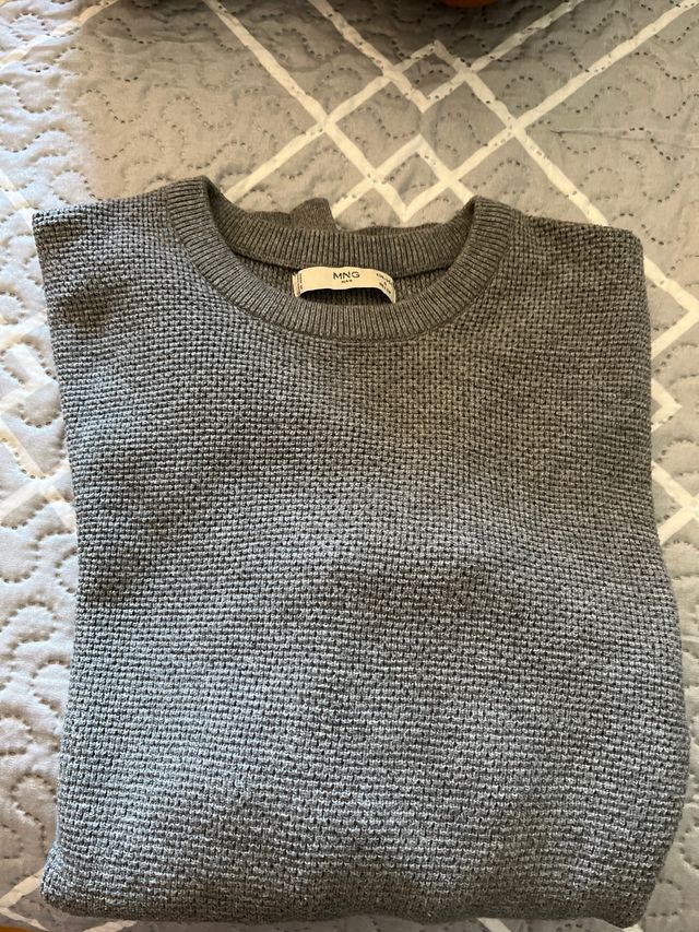 Jersey punto gris Mango, talka s