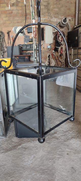 Farol forja negro - Lámpara colgante