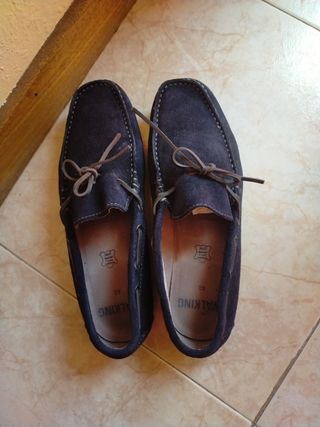Zapatos Piel azul marino