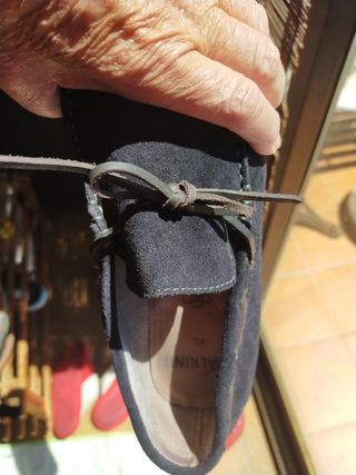 Zapatos Piel azul marino