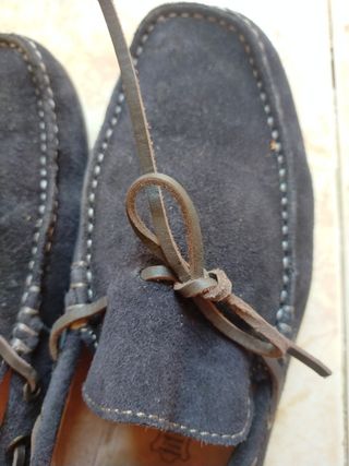 Zapatos Piel azul marino