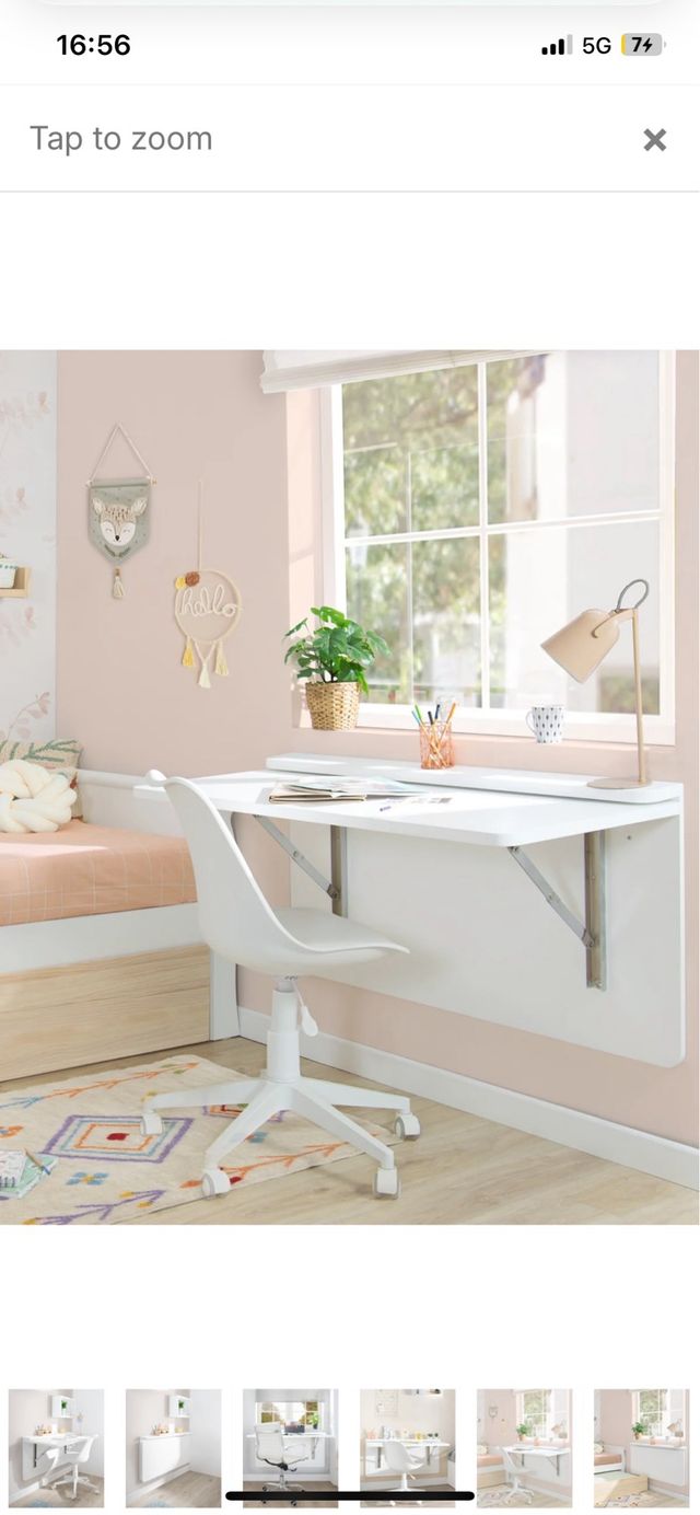 Mesa dobrável Bainba branca.