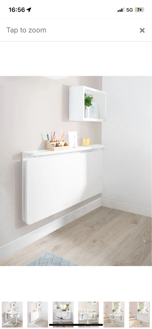 Mesa dobrável Bainba branca.