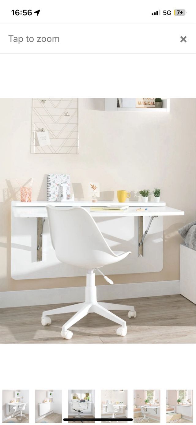 Mesa dobrável Bainba branca.