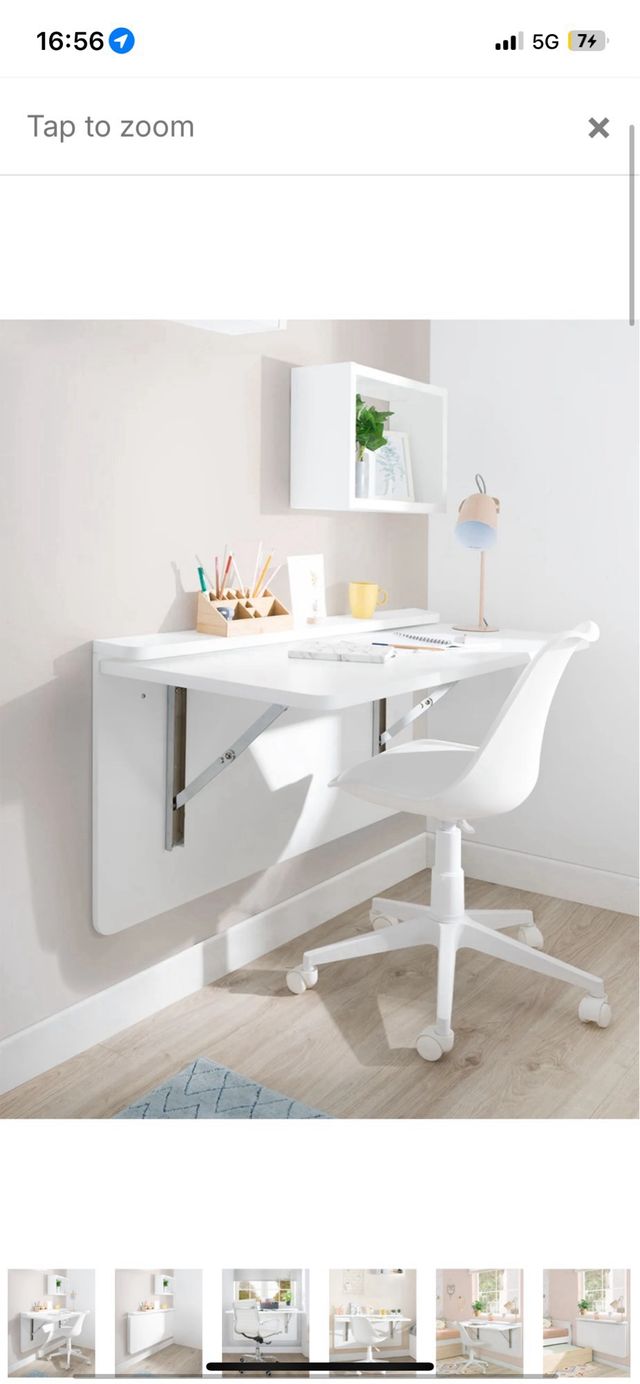 Mesa dobrável Bainba branca.