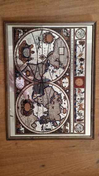 Espejo mapa mundo antiguo