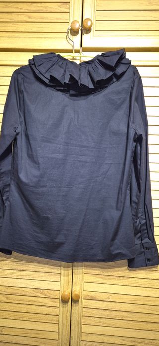 Blusa Zara negra - volantes