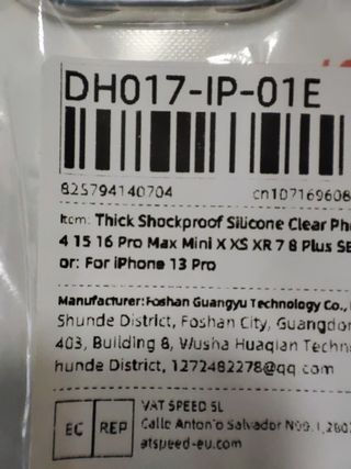 Carcasa silicona iPhone 13 Pro transparente 2 uds