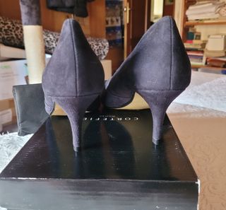 Zapatos Cortefiel ante azul - nuevos