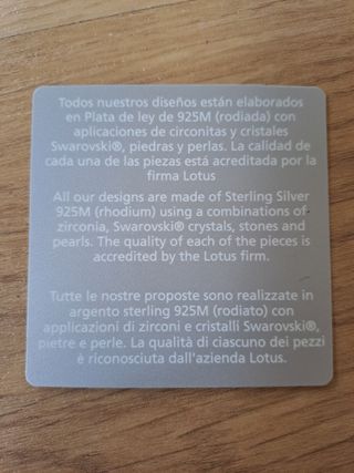 Pendientes Lotus mini aros - plata nuevos