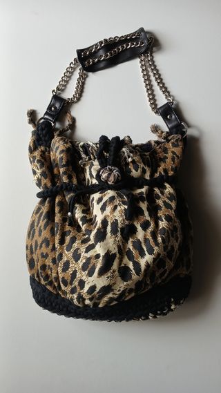 Borsa capiente vintagey2k leopardata catena estiva